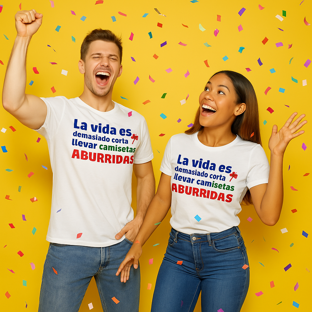 Camiseta motivacional La Vida es demasiado corta...