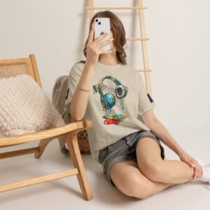 Colorful Dripping Headphones T-Shirt | Music Art Tee